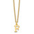 Sterling Silver Gold-plated Cutout Letter F Initial Necklace