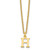 Sterling Silver Gold-plated Cutout Letter H Initial Necklace