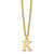 Sterling Silver Gold-plated Cutout Letter K Initial Necklace