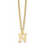 Sterling Silver Gold-plated Cutout Letter N Initial Necklace