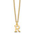 Sterling Silver Gold-plated Cutout Letter R Initial Necklace