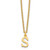 Sterling Silver Gold-plated Cutout Letter S Initial Necklace