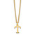 Sterling Silver Gold-plated Cutout Letter T Initial Necklace