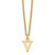 Sterling Silver Gold-plated Cutout Letter V Initial Necklace