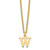 Sterling Silver Gold-plated Cutout Letter W Initial Necklace