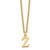 Sterling Silver Gold-plated Cutout Letter Z Initial Necklace