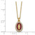 Sterling Silver Gold-plated CZ and Red Enamel Miraculous Medal 15.75 inch with 2 inch extender Necklace