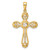 Sterling Silver Gold-plated CZ Cross Pendant - QC-06D560C0-1274