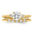Sterling Silver Gold-Plated CZ Engagement Ring and Band Set - QR-E3C8966E-9284