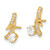 Sterling Silver Gold-plated Fancy CZ Post Earrings