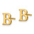 Sterling Silver Gold-plated Letter B Initial Post Earrings