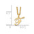 Sterling Silver Gold-plated Letter F Initial Necklace