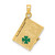 14K 3-D Moveable Enameled AN IRISH PRAYER Book w/Clover Charm