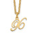 Sterling Silver Gold-plated Letter X Initial Necklace
