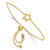 Sterling Silver Gold-plated Open Star with CZ Adjustable Bracelet