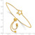 Sterling Silver Gold-plated Open Star with CZ Adjustable Bracelet