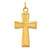 Sterling Silver Gold-plated Polished and Satin Cross Pendant - QC-CBD89864-1664