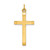 Sterling Silver Gold-plated Polished and Satin Cross Pendant - QC-F2972C9A-6529