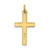 Sterling Silver Gold-plated Polished and Texture Cross Pendant