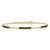 Sterling Silver Gold-plated Polished Black Enameled Bars 7 inch with 0.5 inch extension Bracelet