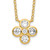 Sterling Silver Gold-plated Polished CZ 18in w/2in ext. Necklace