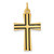 Sterling Silver Gold-plated Polished Enameled Cross Pendant