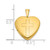 Sterling Silver Gold-plated Polished Front/Brushed Back Engraved Cross 16mm Heart Locket
