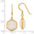 Sterling Silver Gold-plated Polished Hexagon Rose Quartz Dangle Earrings