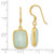 Sterling Silver Gold-plated Polished Rectangular Amazonite Dangle Earrings