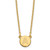 Sterling Silver Gold-plated Tiny Circle Block Letter A Initial Necklace