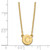 Sterling Silver Gold-plated Tiny Circle Block Letter C Initial Necklace