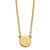 Sterling Silver Gold-plated Tiny Circle Block Letter G Initial Necklace