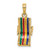 14K 3-D Moveable Multi-Color Beach Lounge Chair Charm