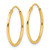 Sterling Silver Gold-tone 1.3mm Polished Endless Hoop Earrings - QE-760F3EC9-1430
