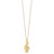 Sterling Silver Gold-tone 16in w/2in ext. Treble Clef Necklace