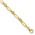 Sterling Silver Gold-tone 5mm 3.6PE Peridot Paperclip Chain Bracelet