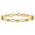 Sterling Silver Gold-tone 5mm 3.6PE Peridot Paperclip Chain Bracelet
