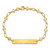 Sterling Silver Gold-tone 6.25 inch Cross Children's ID Bracelet