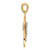 Sterling Silver Gold-tone and Rhodium-plated Polished Crucifix Cross Pendant - QC-0699C0B3-7850