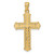 Sterling Silver Gold-tone and Rhodium-plated Polished Crucifix Cross Pendant - QC-2397DDB4-5062