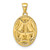 Sterling Silver Gold-tone and Rhodium-plated Polished Miraculous Medal Pendant - QC-7EFF5110-7647