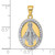 Sterling Silver Gold-tone and Rhodium-plated Polished Miraculous Medal Pendant - QC-7EFF5110-7647