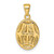 Sterling Silver Gold-tone and Rhodium-plated Polished Miraculous Medal Pendant - QC-CC710626-8408