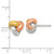 Sterling Silver Gold-tone and Rose-tone Polished Love Knot Post Earrings - QE-5857F660-2102