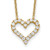 Sterling Silver Gold-tone CZ Heart w/ 2in ext. Necklace