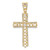 Sterling Silver Gold-tone CZ Latin Cross Pendant