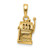 14k 3-D Moveable Slot Machine Pendant