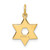 Sterling Silver Gold-tone Engraved Small Jewish Star Pendant