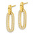 Sterling Silver Gold-tone Micro Pave CZ Post Dangle Earrings
