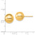 Sterling Silver Gold-tone Polished 10mm Ball Earrings